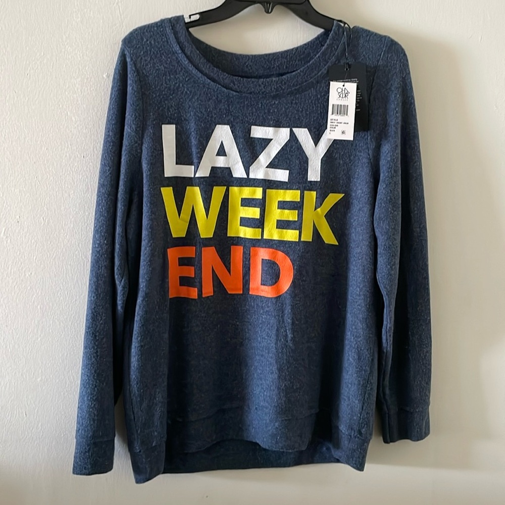 Chaser “Lazy Weekend” sweater, size Large. Never worn with Tags.